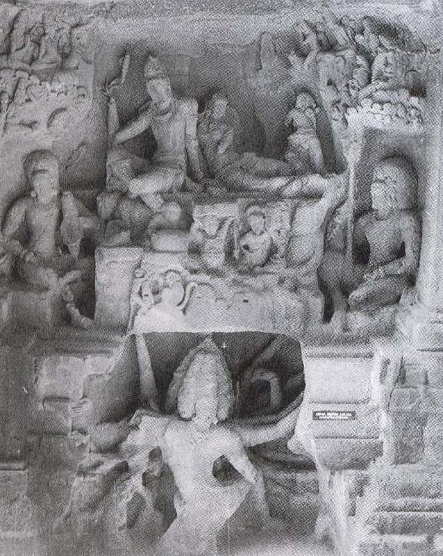 unknow artist Shiva and Parvati on Kailasa Kailasa-whine-peel on Ellora